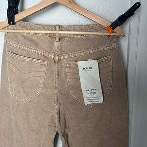 NWT ROLLA'S Tan Original High Rise Straight leg jeans